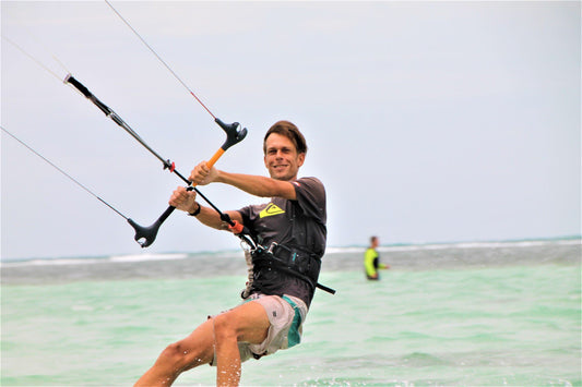 Face, Person, One Face, Bright, Sport, Frontal Face, Male, Adult, Eyes Closed, Smile, Nature, Waters, Funsport, Water Sport, Portrait, Kitesurfing, Surfboard Kiteflip Kite Wakeboard Center Kite Shop Athletic Club Surf School Water Skiing Service Surat Thani Province Thailand